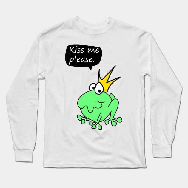 Frog king wants to kiss Long Sleeve T-Shirt by Johnny_Sk3tch